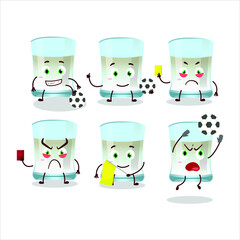 Wall Mural - Tuica cartoon character working as a Football referee. Vector illustration