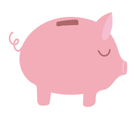 Sticker - pink piggy design