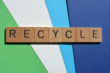 Wall Mural - Recycle. word