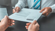 © Puwasit Inyavileart - Job application, Job applicant submits an application to the employer, submit documents, Applicant Information Verification, Manager resource employment and recruitment...