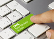  FWA Fixed wireless access - Inscription on Green Keyboard Key.