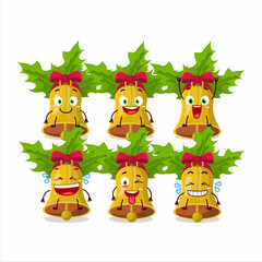 Canvas Print - Cartoon character of jingle christmas bells with smile expression