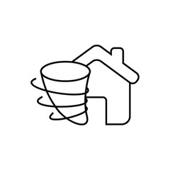 Sticker - Home tornado disaster icon