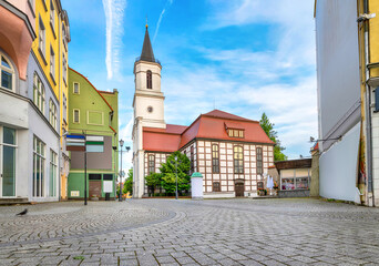 Wall Mural - Zielona Gora, Poland. View of church of Our Lady of Czestochowa 