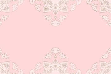 Poster - Diwali Indian vector mandala pink background