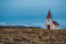 Church At Rural Area In The West Of Iceland