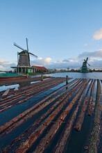 Windmill At The Idyllic Dutch Village Zaanse Schans