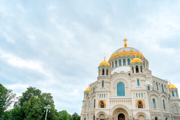 The famous naval Cathedral in Kronstadt. The symbol of the city.