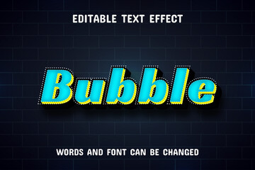 Wall Mural - Bubble text - editable text effect