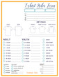 T-shirt Custom Craft Order form