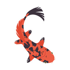 Wall Mural - orange and black koi fish