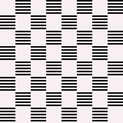 Poster - Striped black checker board. Vector minimal chess pattern.