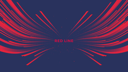 Red Gradient lines background. Vector abstract banner with stripe pattern.