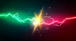 Vector Illustration Energy Lightning For Power Battle