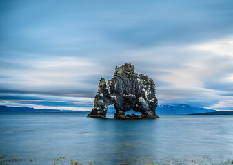 Wall Mural - rock on the Hvitserkur beach in Iceland 