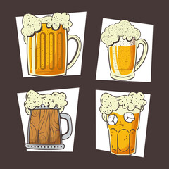 Sticker - four oktoberfest beers