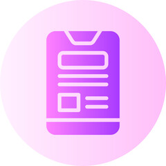 phone layout web flat gradient icon