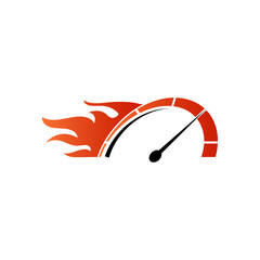 Canvas Print - Fast speedometer icon design illustration