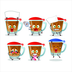 Sticker - Mascot design style of shaah hawash character as an attractive supporter. Vector illustration