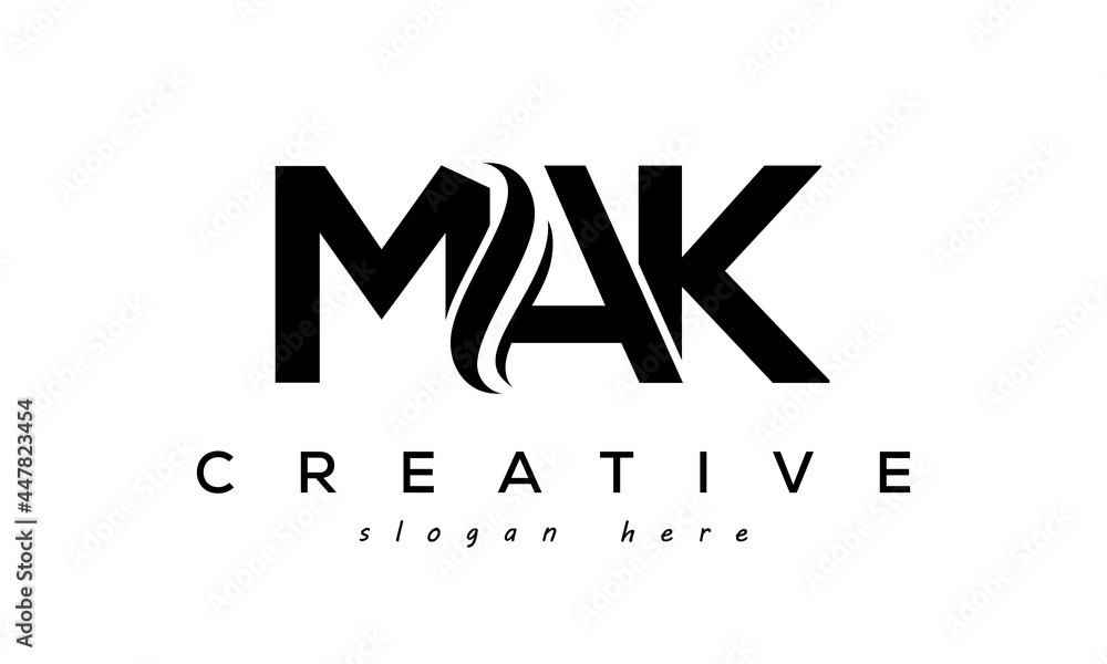 Letter MAK creative logo design vector	 - obrazy, fototapety, plakaty 