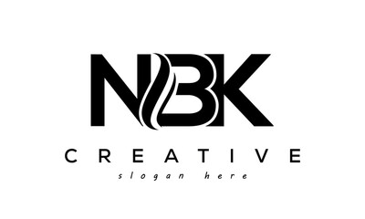 Letter NBK creative logo design vector	