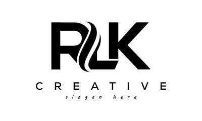 Letter RLK creative logo design vector	