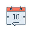 © WEBTECHOPS - Color illustration icon for yesterday