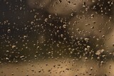 Fototapeta  - Deszczowa pogoda pokazana na szybie