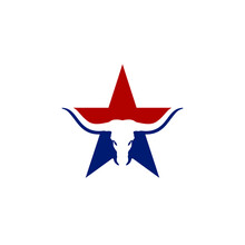 Long Horn Texas Logo Vector.