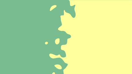 Wall Mural - the transition from green to yellow with uneven border line, interpenetration of colors. vector illu