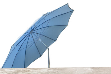 Poster - parasol ouvert sur fond blanc 