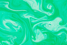 Seagreen And Green Marble Texture Fluid Background
