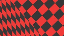 Red And Black Geometric Kaleidoscope. Abstract Background. 