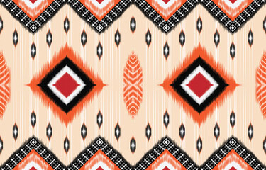 Geometric ethnic oriental ikat pattern traditional Design for background,fabric,wrapping,clothing,wallpaper,Batik,carpet,embroidery style.