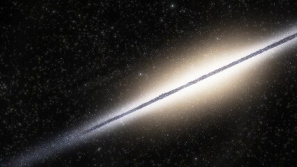 Wall Mural - Spaceship travelling at the speed of light through a galaxy in space. Billions of stars in the Milky Way or Andromeda galaxy
