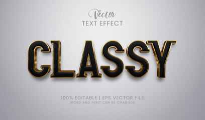 Luxury classy gold editable text effect