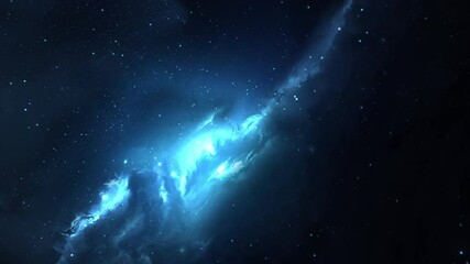 Wall Mural - Open space video footage. Space gas clouds. Cosmos neutral animation.