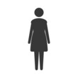 © Spica - 服を着た女性のピクトグラム：おしゃれなシルエットのアイコン -  標準的な体型