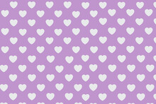 
Violet Background With White Hearts