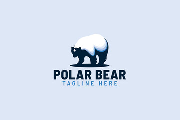 Wall Mural - polar bear logo vector graphic for any business.