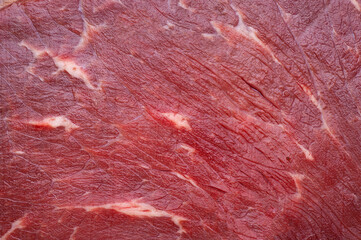 Sticker - Texture of a red meat background close up.