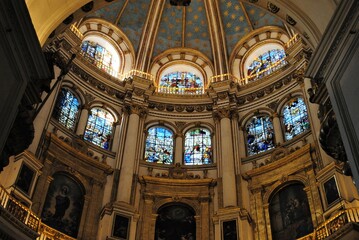 Architecture, voute, coupole, décorum, cathédrale de Grenade, Espagne