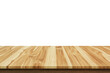© saranyoo - empty wooden table top isolated on white background, used for montage your products