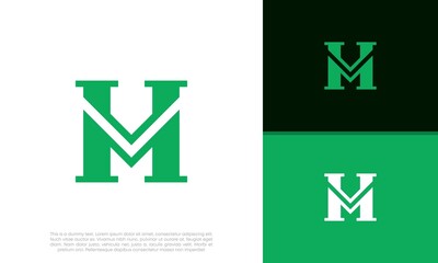 Wall Mural - initials h. m. h&m logo design.