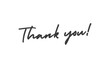 Thank You handwritten inscription. Hand drawn lettering. Thanks calligraphy quote. Vector illustration.