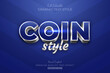 © Dark Anchor - Coin Silver Blue Style Editable Premium Text Effect