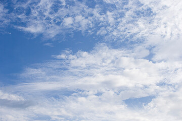 Canvas Print - blue sky with white clouds