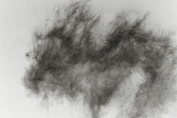 Canvas Print - black and white of smoke in the air