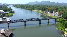 Bridge Of The River Kwai In Kanchanaburi, Thailand, South East Asia