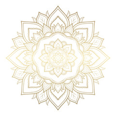 Wall Mural - Mandala pattern design with hand drawn, Vector mandala Oriental pattern, Unique design with petal flower. Concept relax and meditation use for page logo book